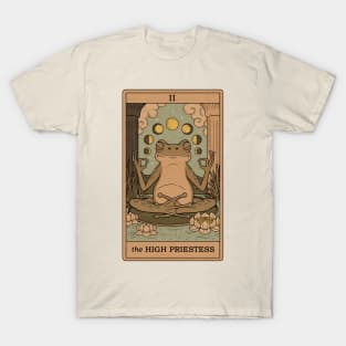 The High Priestess - Frogs Tarot T-Shirt